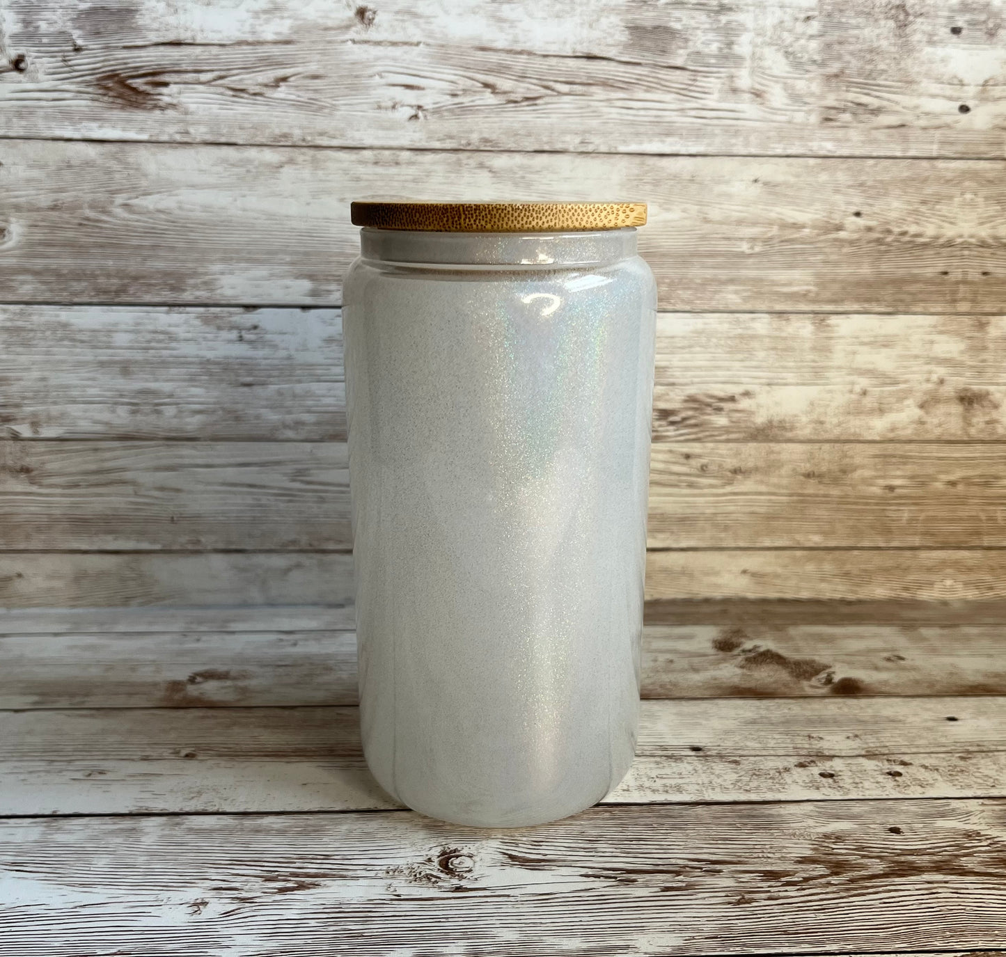 Shimmer Glass Can
