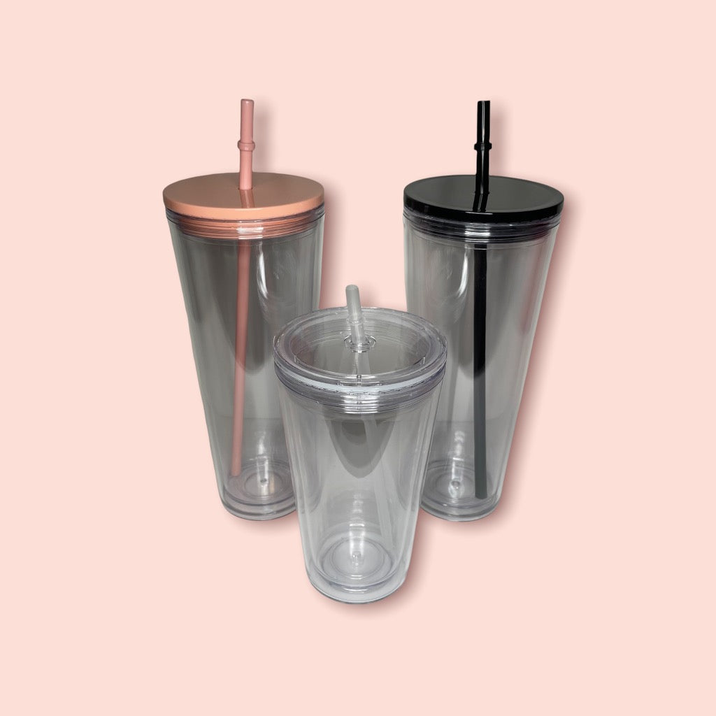 16oz Double Wall Clear Tumbler