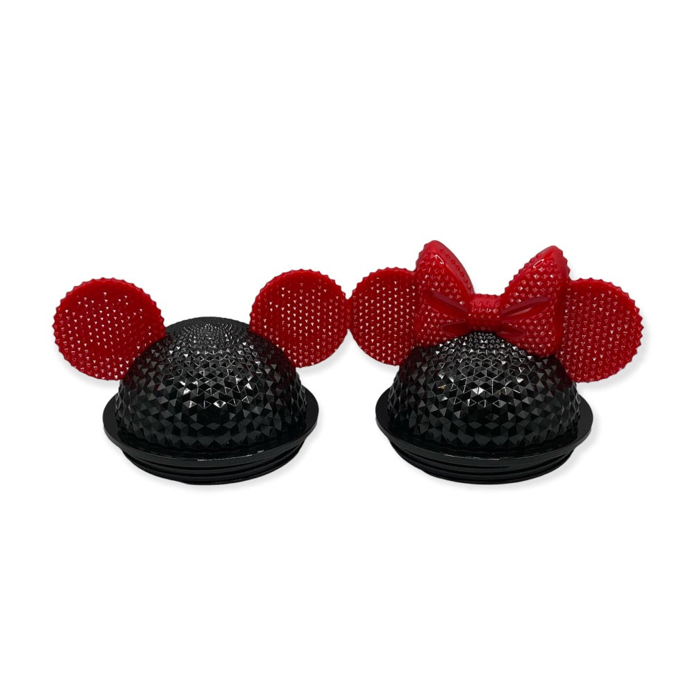 Black Studded Red Ears Lids