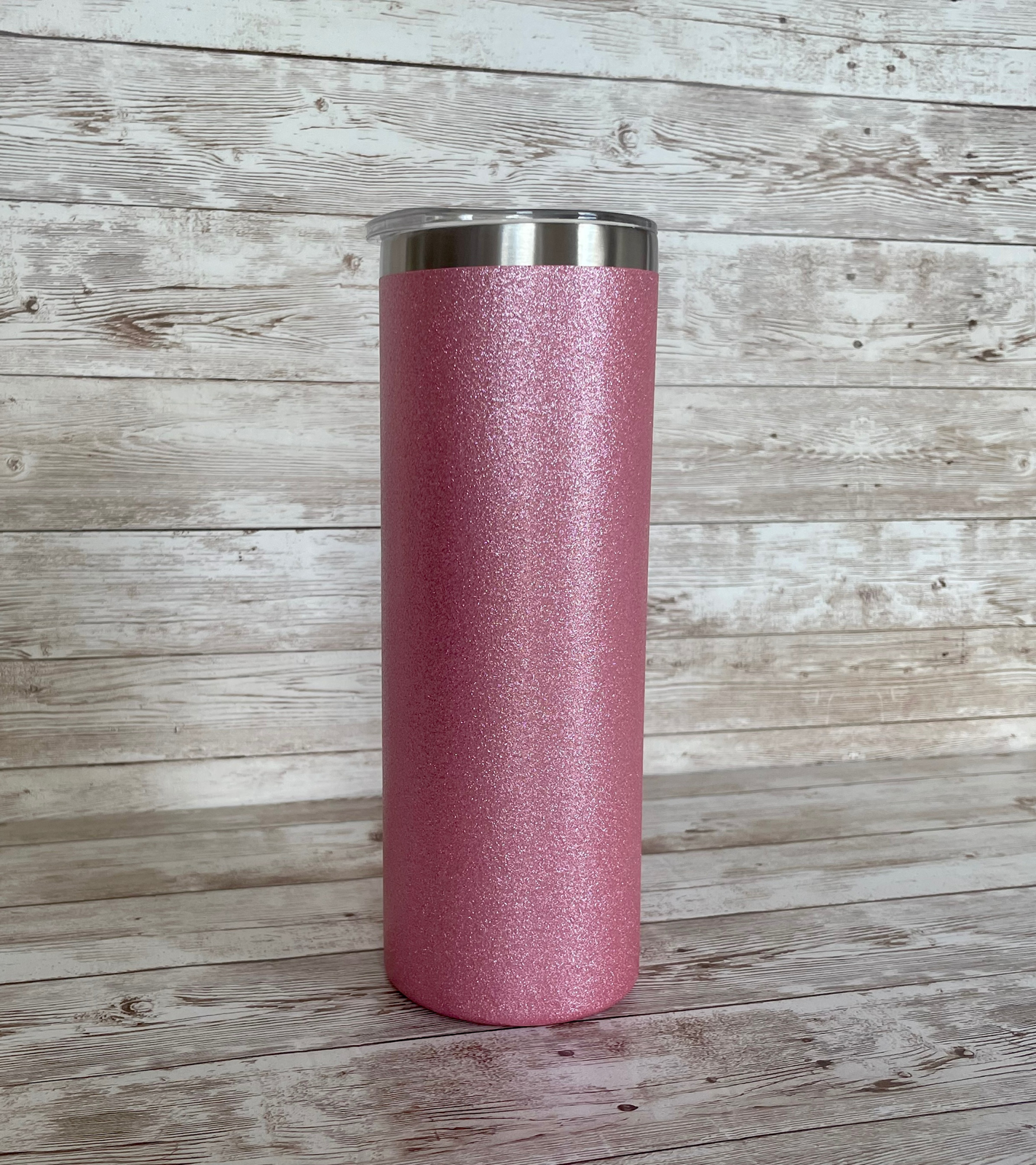 Pink Glitter Sublimation Tumbler