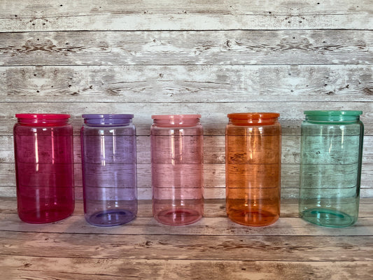 Colorful Glass Cans pop