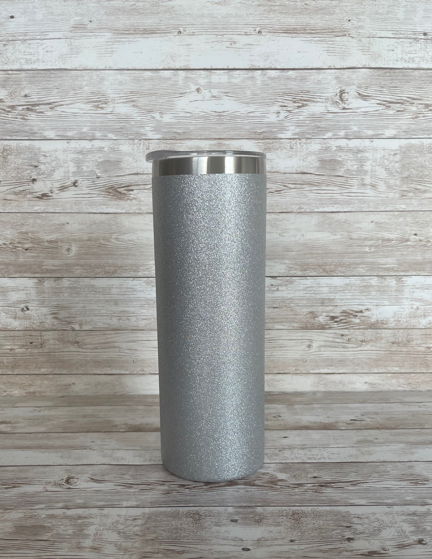 Silver Glitter Sublimation Tumbler