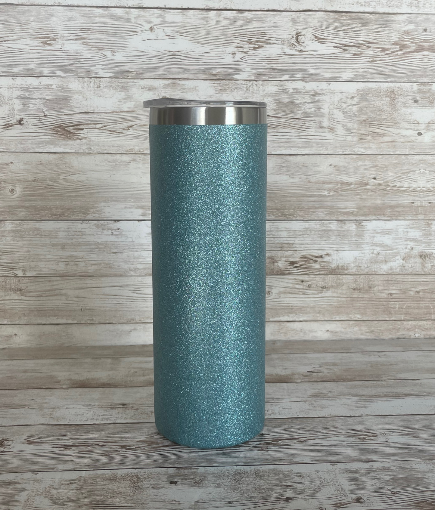 Blue Glitter Sublimation Tumbler