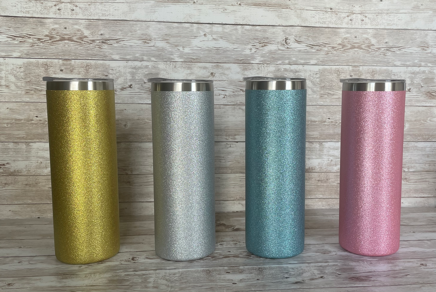 Blue Glitter Sublimation Tumbler