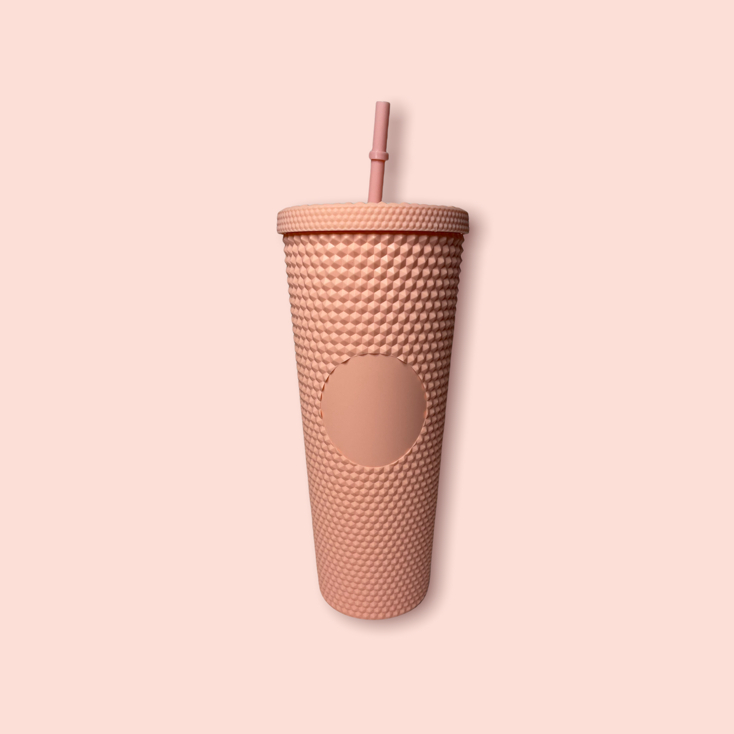 Coral Pink Studded Tumbler